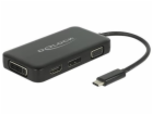 DeLOCK USB adaptér, zástrčka USB-C > zásuvka VGA + HDMI +...