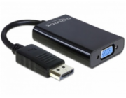 Delock AV adaptér DisplayPort - D-Sub (VGA) + Jack 3,5 mm černý (65439)
