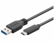 PremiumCord Kabel USB 3.1 konektor C/male - USB 3.0 A/male, černý, 1m