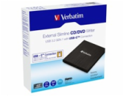 Verbatim Slimline CD / DVD rekordér USB-C
