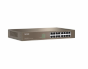 Tenda TEG1016D - 16x Gigabit Switch, Fanless-bez ventilátorů, Rackmount, ochrana proti přepětí
