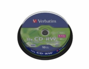 1x10 Verbatim CD-RW 80 / 700MB 10x Speed, Spindel