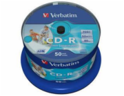 1x50 Verbatim CD-R 80 / 700MB 52x Speed wide printable generic