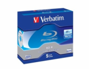 VERBATIM BD-R SL(5-pack)Blu-Ray/Jewel/6x/25GB