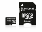 Transcend microSDHC 16GB Class 10 + SD-adapter