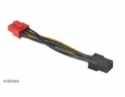 AKASA kabel  redukce napájení z 6pin PCIe na 8pin PCIe 2.0, 10cm