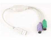 GEMBIRD Redukce USB / 2x PS/2 30cm (M/2xF, aktivní)