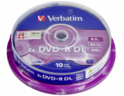 VERBATIM DVD+R(10-pack) Double layer/8x/8.5GB/spindle