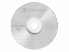1x25 Verbatim DVD+RW 4,7GB 4x Speed, matne stribrna