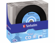 1x10 Verbatim CD-R 80 / 700MB 52x Speed, Vinyl Surface, Slim