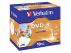1x10 Verbatim DVD-R 4,7GB 16x Speed, Jewel Case, printable