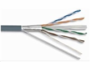 FTP kabel Elite, Cat5E, drát, stíněný, venkovní PE, dvojitý plášť, 305m cívka, černý