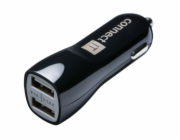 CONNECT IT PREMIUM nabíječka do auta 2xUSB 3.1A +1A, černá