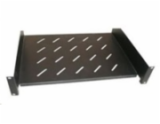 XtendLan 19" police s perforací 2U/280mm, nosnost 45kg, černá