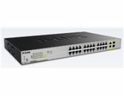 D-Link DGS-1026MP D-Link DGS-1026MP 26-Port Gigabit PoE Switch, 24x gigabit PoE RJ45, 2x gigabit RJ45/SFP, PoE budget 370W