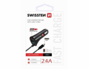 Swissten Cl Autonabíječka Usb-C A Usb 2,4A Power