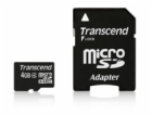 TRANSCEND MicroSDHC karta 4GB Class 4 + adaptér