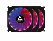 Chieftec 3er-RGB (Tornado) 3er Pack CF-3012-RGB CHIEFTEC sada ventilátorů Tornado / 3x 120mm fan / RGB LED / RGB ovladač / Dálkové ovládání / ultratichý 16 dBa