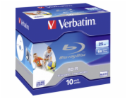 1x10 Verbatim BD-R Blu-Ray 25GB 6x Speed, printable, Jewel Case