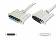 Digitus Prodlužovací kabel datového přenosu, sériový/paralelní, D-Sub25, samec/samice, 5,0 m,  lisovaný,