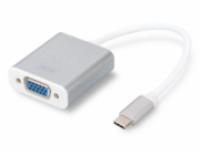 DIGITUS USB Typ C 1080p VGA Adaptér, hliníkové šasi, 20 cm kabel, Chipset: VL100+IT6513