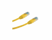 DATACOM patch cord UTP cat5e 0,25M žlutý