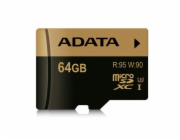 ADATA Micro SDXC karta XPG 64GB UHS-I U3 + SD adaptér, (R: 95MB / W: 90MB)