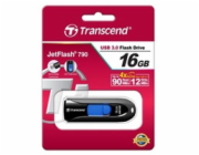 TRANSCEND USB Flash Disk 16GB JetFlash®790, USB 3.1 (R:90/W:12 MB/s) černá/modrá