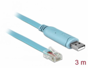 Delock - Sériový kabel - USB (M) do RJ-45 (M) - 3 m - EIA-232 - modrá