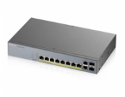 Zyxel GS1350-12HP 12 Port smart managed CCTV PoE switch, long range, 130W, 10x GbE, 2x SFP