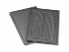 Grillplatte unten, geriffelt / Waffelmuster