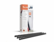 PEACH vazací hřbet plastový, 21 Rg A4 12mm černá, PB412-02, 100ks