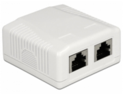 DeLOCK RJ-45 propojovací krabice 2 port Cat.6a LSA