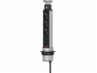 Prodlužovací stojan BRENNENSTUHL, 3 místa, 2 USB, 2 m