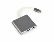 Gembird A-CM-HDMIF-02-SG kabelové rozhraní a přechodky USB-C/USB-C HDMI/USB-A Šedá