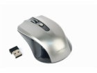 GEMBIRD myš MUSW-4B-04-GB, šedo-černá, bezdrátová, USB na...