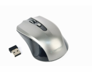 GEMBIRD myš MUSW-4B-04-GB, šedo-černá, bezdrátová, USB nano receiver