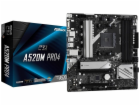 ASRock MB Sc AM4 A520M PRO4, AMD A520, 4xDDR4, HDMI, DP