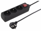 PREMIUMCORD Prodlužovací přívod 230V 2m 3 zásuvky + vypín...