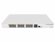Switch Mikrotik CRS328-24P-4S+RM 800MHz CPU, 512MB, 24x GLAN, 4x SFP + cage, ROS L5, PSU,1U Rack