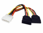 Kabel napájecí rozdvojka 5,25" MOLEX  na 2x SATA, 0,15m