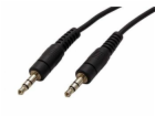 Kabel propojovací audio Jack 3,5(M) - Jack 3,5(M), 1m