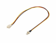 Kabel Akasa PremiumCord k ventilátoru 3pin samec - 3pin samice 0,3m, prodlužovací