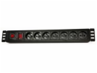 Rozvodný panel LEXI-Net 7x230V-3m 19  , 1,5U, přepěťová o...