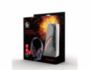GEMBIRD sluchátka s mikrofonem GHS-05-R, gaming, černo-červená, 1x 4-pólový 3,5mm jack