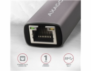 AXAGON ADE-TR, USB-A 3.2 Gen 1 - Gigabit Ethernet síťová karta, auto instal, titanově šedá