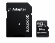 GOODRAM MicroSDXC karta 64GB M1AA, UHS-I Class 10, U1 + adaptér