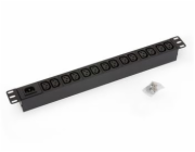 TRITON 19" rozvodný panel 14x IEC C13, bez kabelu, černý