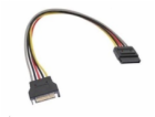 PREMIUMCORD Kabel SATA prodlužovací napájecí k HDD 16cm