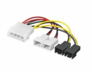 PREMIUMCORD Kabel napájecí FAN 5,25"-2x 12V, 2x 5V TX 3pin